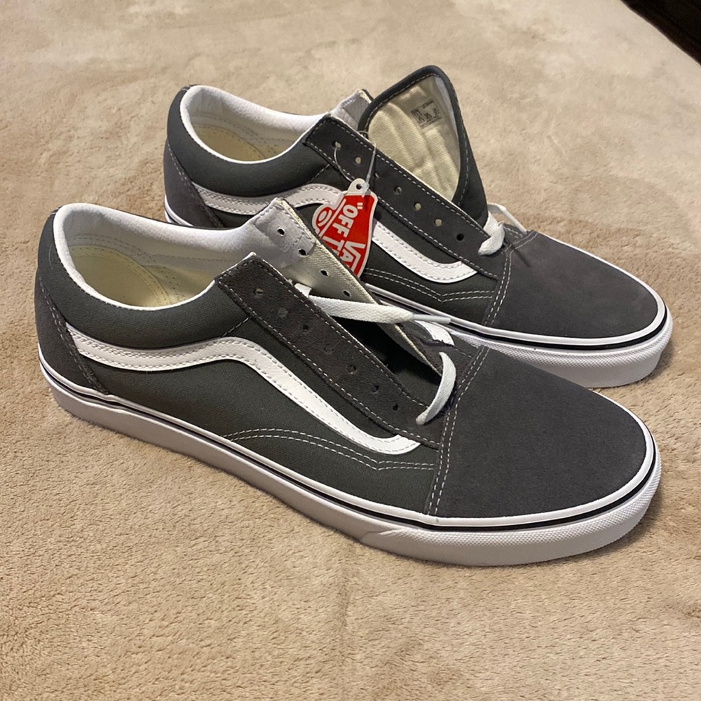 Vans Old Skool gray and white shoes